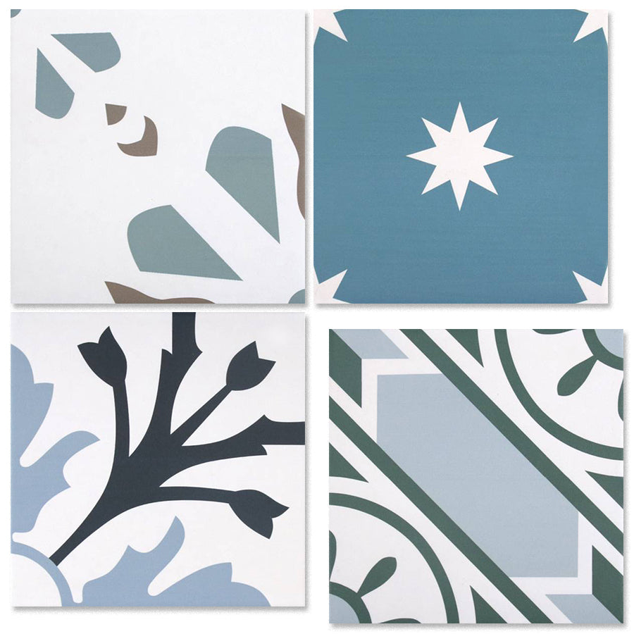 中國佛山瓷磚 China Foshan Tiles Encaustic Tiles 啞光地磚 牆磚F2099 F2101 F2102 F2103 花磚 裝飾磚 混裝發貨 隨機圖案 20×20cm