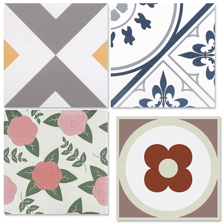 中國佛山瓷磚 China Foshan Tiles Encaustic Tiles 啞光地磚 牆磚20102 F2104 F2143 F2152花磚 裝飾磚 混裝發貨 隨機圖案 20×20cm