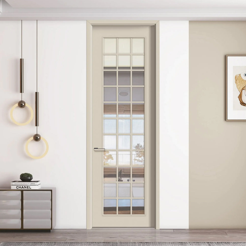 Solid Wood Doors with Painting Interior Doors Morden Style 實木焗漆門 房間門 BL-04 包門鎖 一體鎖 包門框 玻璃門 多色可選 現代風格 莫蘭迪色系