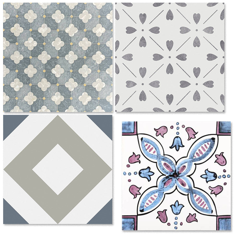 中國佛山瓷磚 China Foshan Tiles Encaustic Tiles 啞光地磚 牆磚F30468 F30492 F30592W F30601花磚 裝飾磚 混裝發貨 隨機圖案 30×30cm