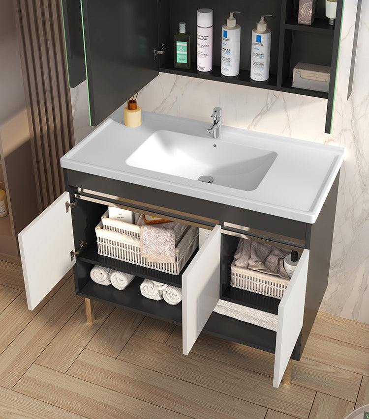 Bathroom Cabinets T141系列 落地式 廁所衛生間 浴室櫃 陶瓷一體盤 不鏽鋼材質 防水防潮 Stainless Steel Bathroom Cabinets