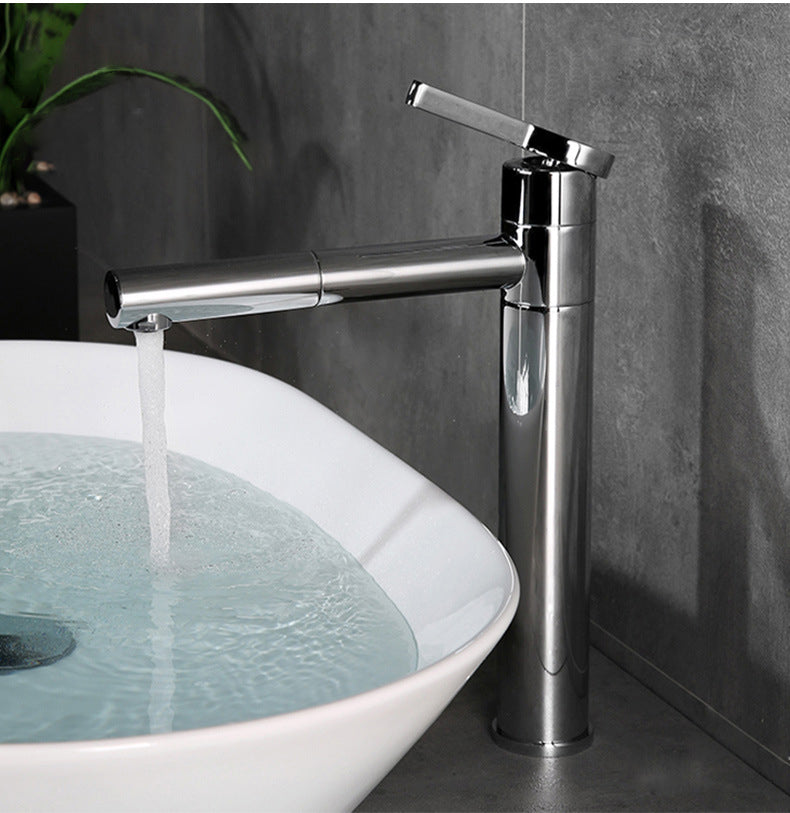 Contemporary Ceramic High-Ranking Brass Body 304 Stainless Steel Mixer Water Kitchen Sink Faucet 不鏽鋼櫥櫃水槽冷热龍頭 全銅精鑄工藝陶瓷閥芯 BA-5125