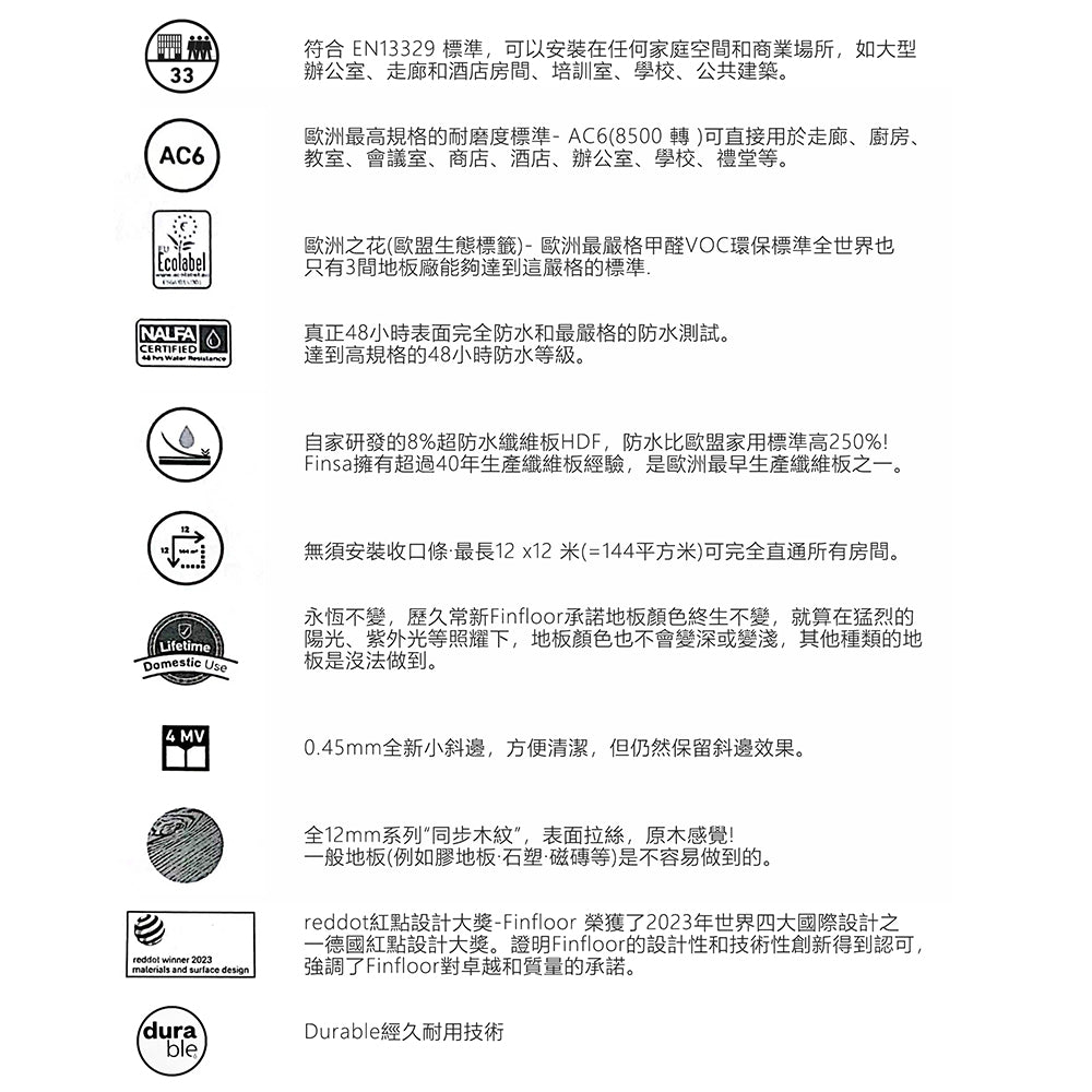 Finfloor無縫地板 西班牙進口 48小時防水 經久耐用 2AM Natural Arles Oak  41048148