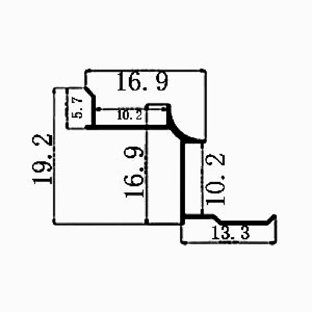 Aluminium Alloy External Corners Decorative Strip 墻板專用 鋁合金 W陰角裝飾線 修邊線 長度2.5米/條