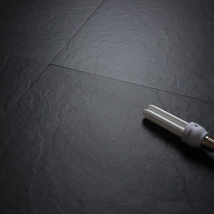 意大利設計瓷磚 Italian Design Tiles 800×800 純黑GJ系列 模具磚 地磚 墻磚 Dimensional Tiles Porcelain Tile 仿岩石紋 黑色瓷磚 全瓷磚坯 藝術瓷磚