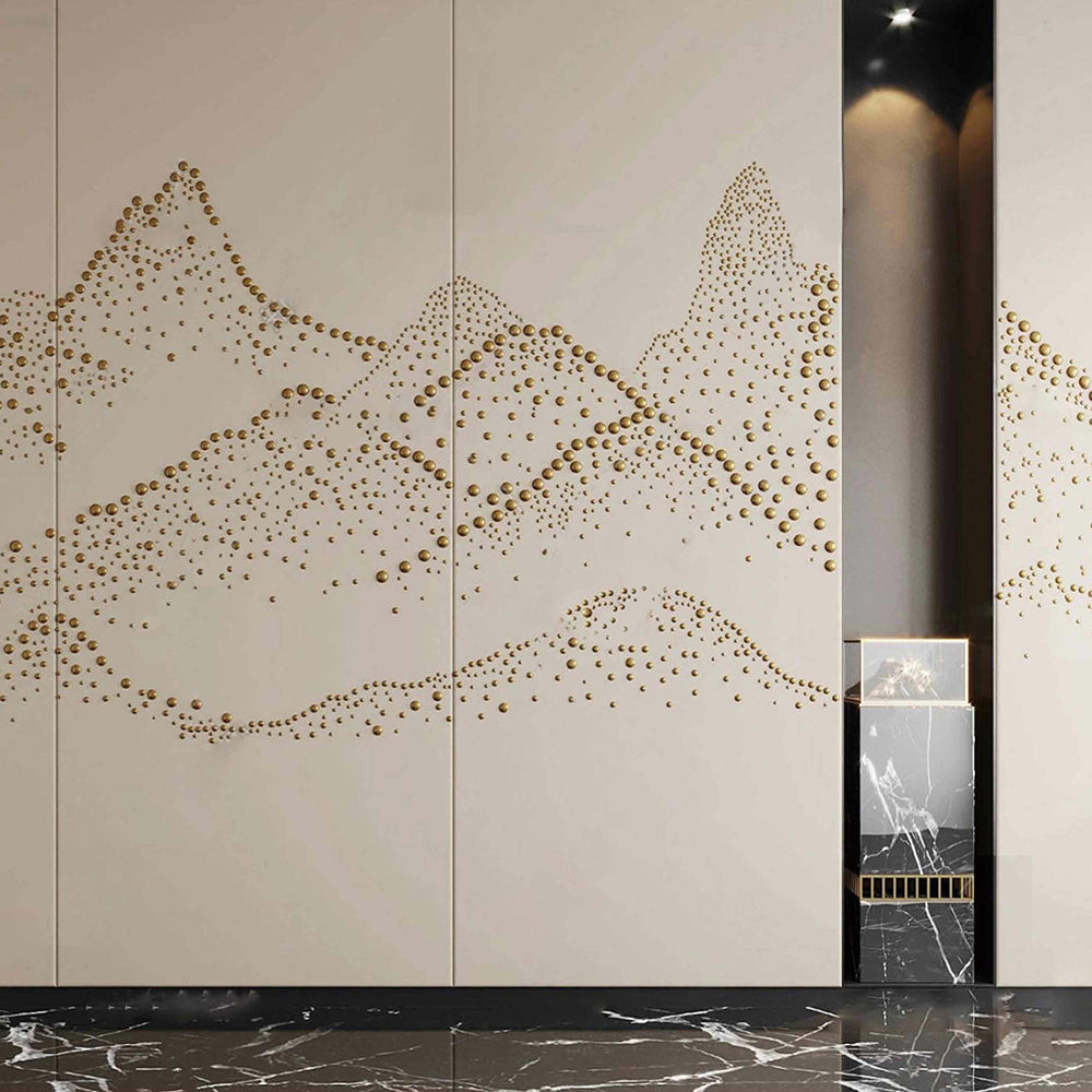 3D Leather Wall Panels 鋁合金鑲嵌硬包 Customizable 可訂造尺寸 皮紋牆板 立體牆板 繡花牆板 透光牆板 藝術背景墻 皮紋格柵板 皮紋半圓板 環保PU皮材質