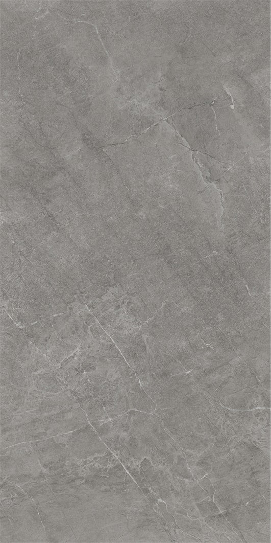 意大利設計磁磚 Italian Design Tiles 水磨石 深灰 FS7515088GY 75×150cm 地磚 牆磚 柔光磚 Dry grain and throw 半拋幹粒工藝 Dumb and soft face 啞柔面