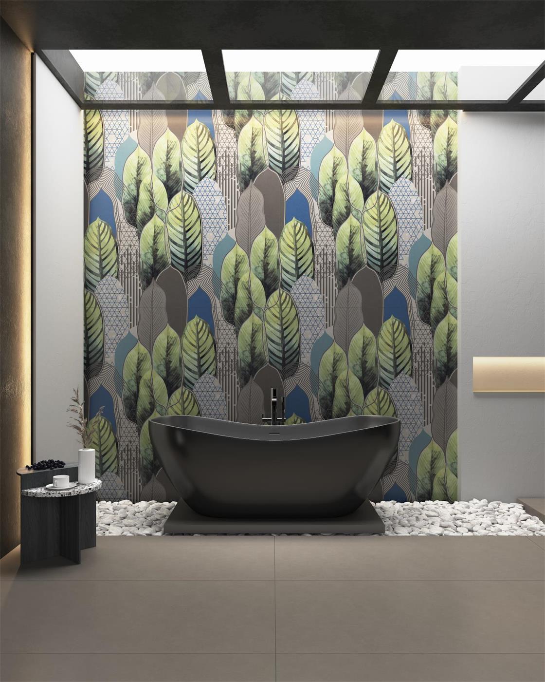 意大利設計磁磚 Italian Design Tiles 藝術花磚 SW7515H04AB 75×150cm 地磚 牆磚 柔光磚 Dry grain and throw 半拋幹粒工藝 Dumb and soft face 啞柔面