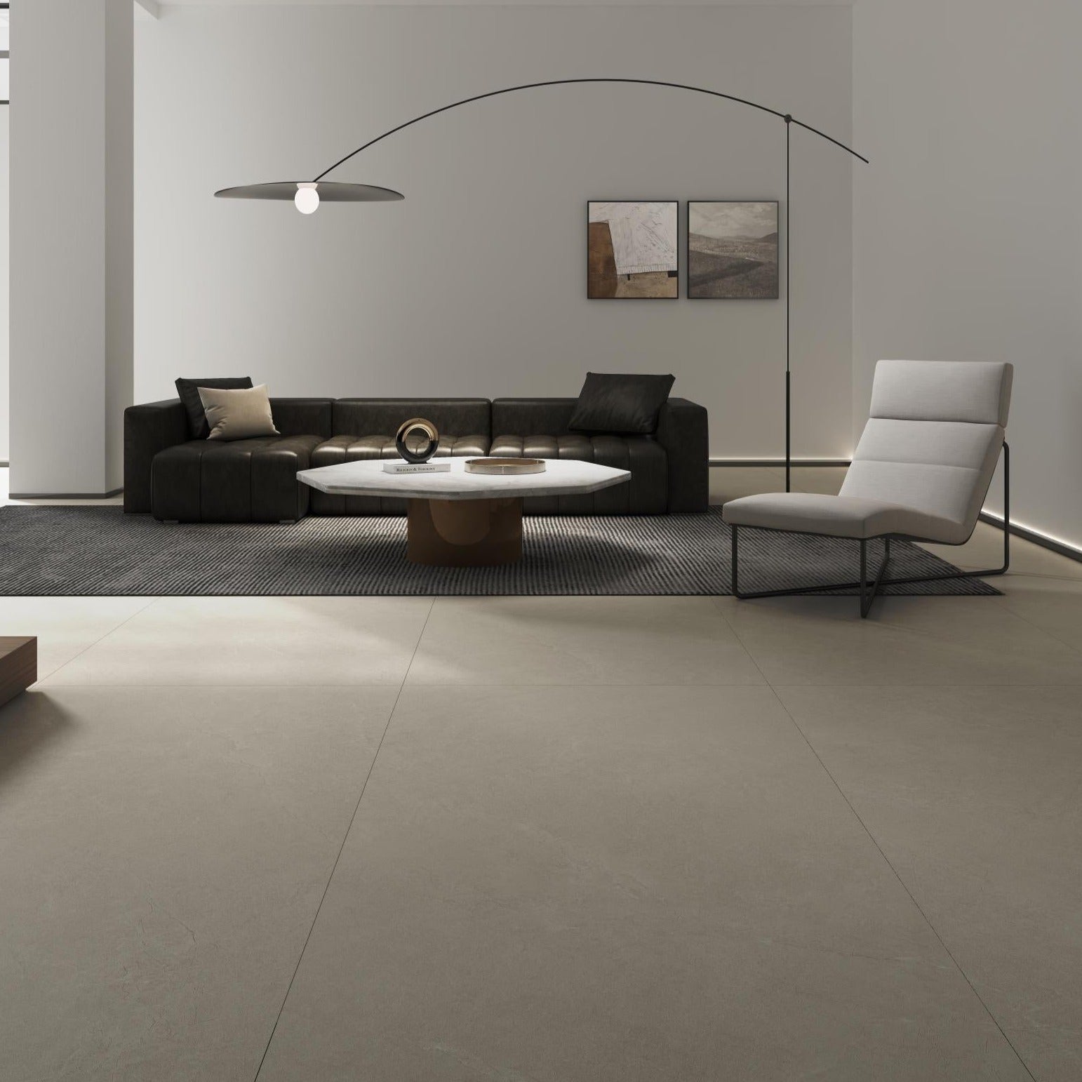 意大利設計磁磚 Italian Design Tiles 微水泥暖石 米杏 SW918061GY 90×180cm 地磚 牆磚 柔光磚 Dry grain and throw 半拋幹粒工藝 Dumb and soft face 啞柔面