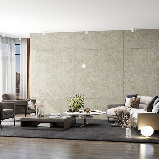 中國佛山瓷磚 China Foshan Marble Tiles Glossy 大理石瓷磚 連紋瓷磚 地磚 墻磚 釉面磚 亮光面 挪威浅灰 GT8633X 80×80cm