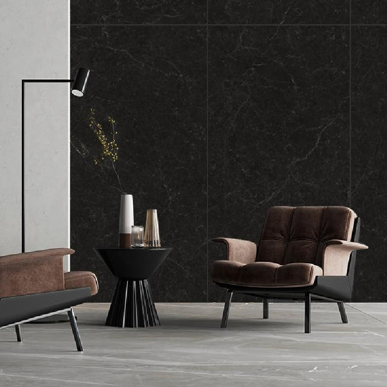 意大利設計磁磚 Italian Design Tiles 紳士黑 CX918102GY 90×180cm 地磚 牆磚 柔光磚 Dry grain and throw 半拋幹粒工藝 Dumb and soft face 啞柔面