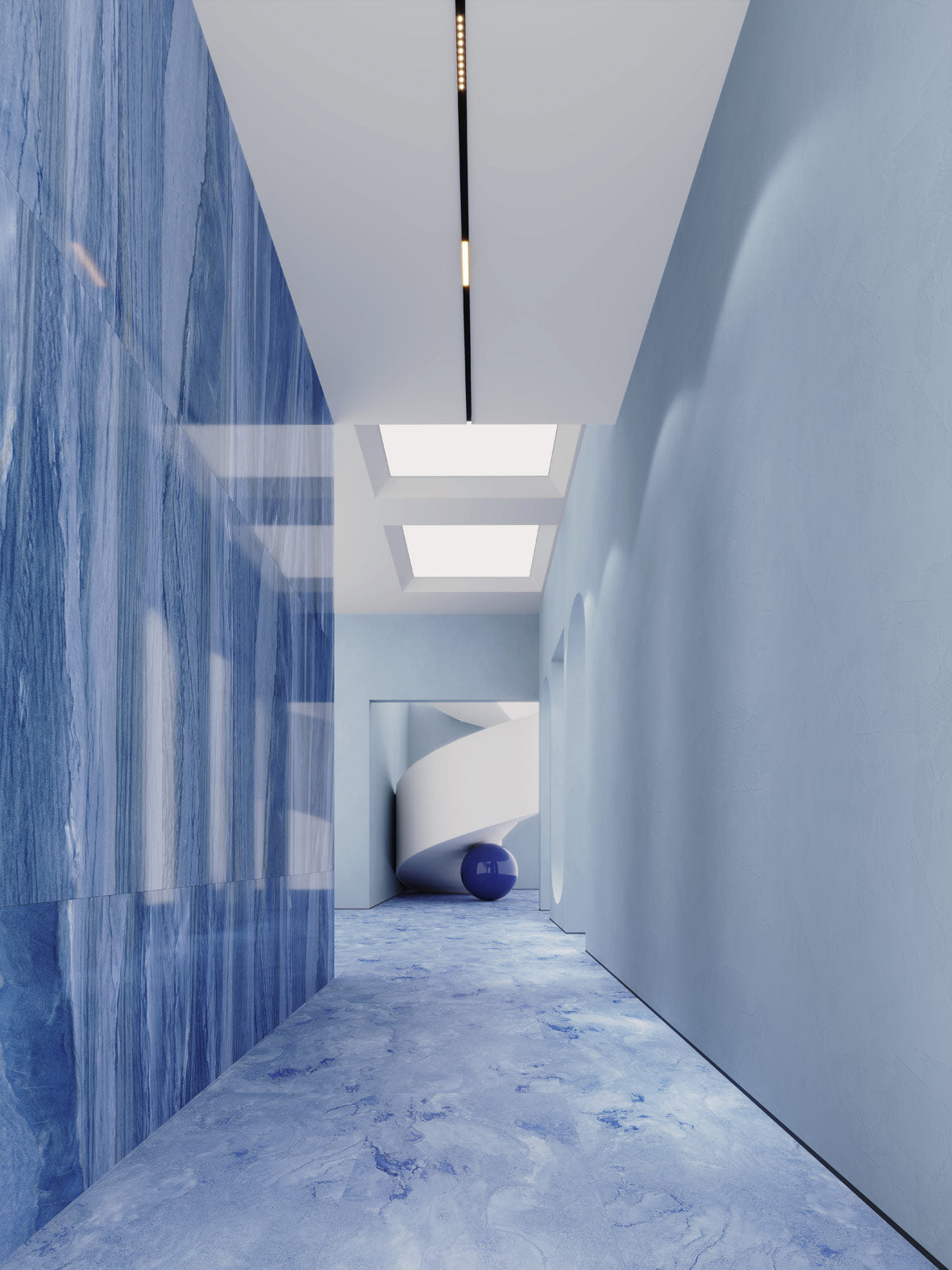 意大利設計磁磚 Italian Design Tiles 斑藍金 CX75007GY 75×150cm 地磚 牆磚 柔光磚 Dry grain and throw 半拋幹粒工藝 Dumb and soft face 啞柔面
