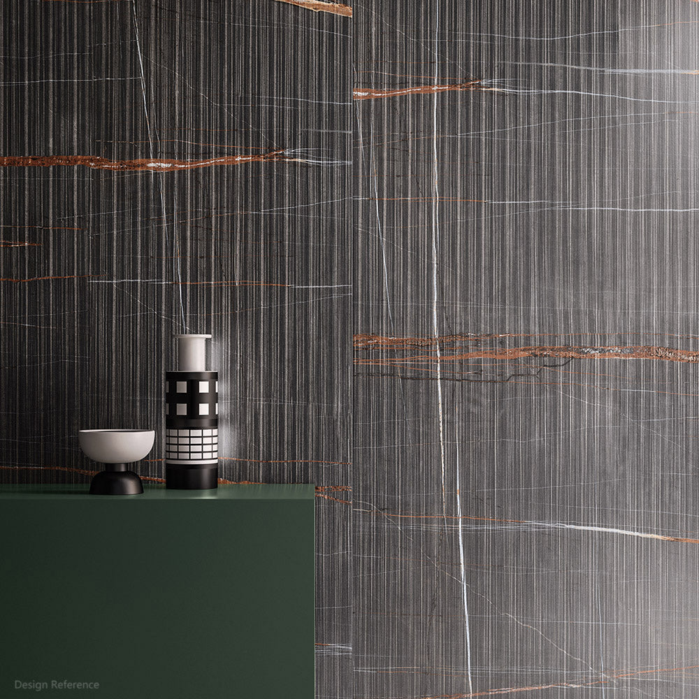 意大利設計瓷磚 Italian Design Tiles PINSTRIPE DARK Rustic Tiles Matte Tiles 仿古磚 啞光磚 120x278cm中國佛山瓷磚 China Foshan Tiles 地磚 Floor Tiles 墻磚 Wall Tiles