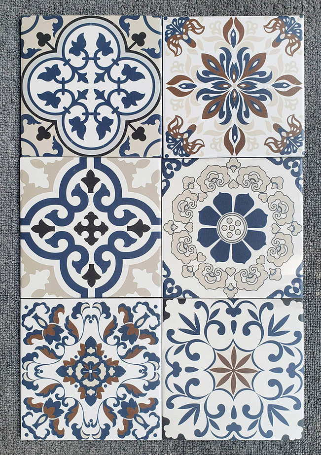 中國佛山瓷磚 China Foshan Tiles Encaustic Tiles 啞光地磚 牆磚 20109 花磚 裝飾磚 混裝發貨 隨機圖案 20×20cm