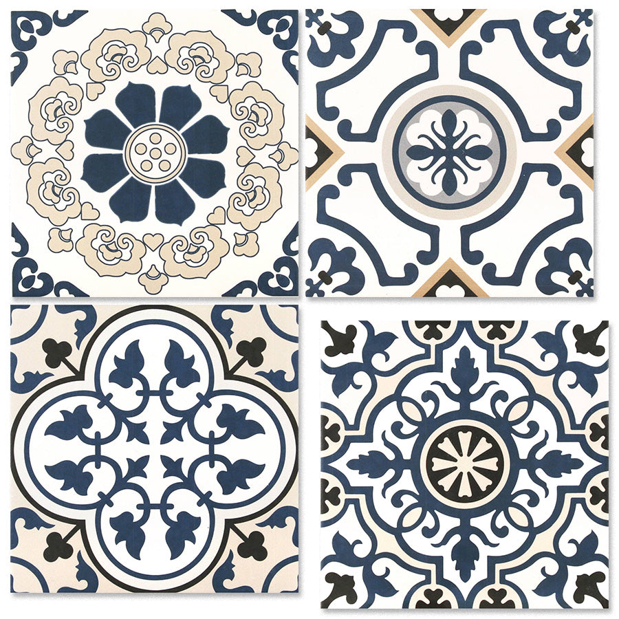中國佛山瓷磚 China Foshan Tiles Encaustic Tiles 啞光地磚 牆磚 20109 花磚 裝飾磚 混裝發貨 隨機圖案 20×20cm