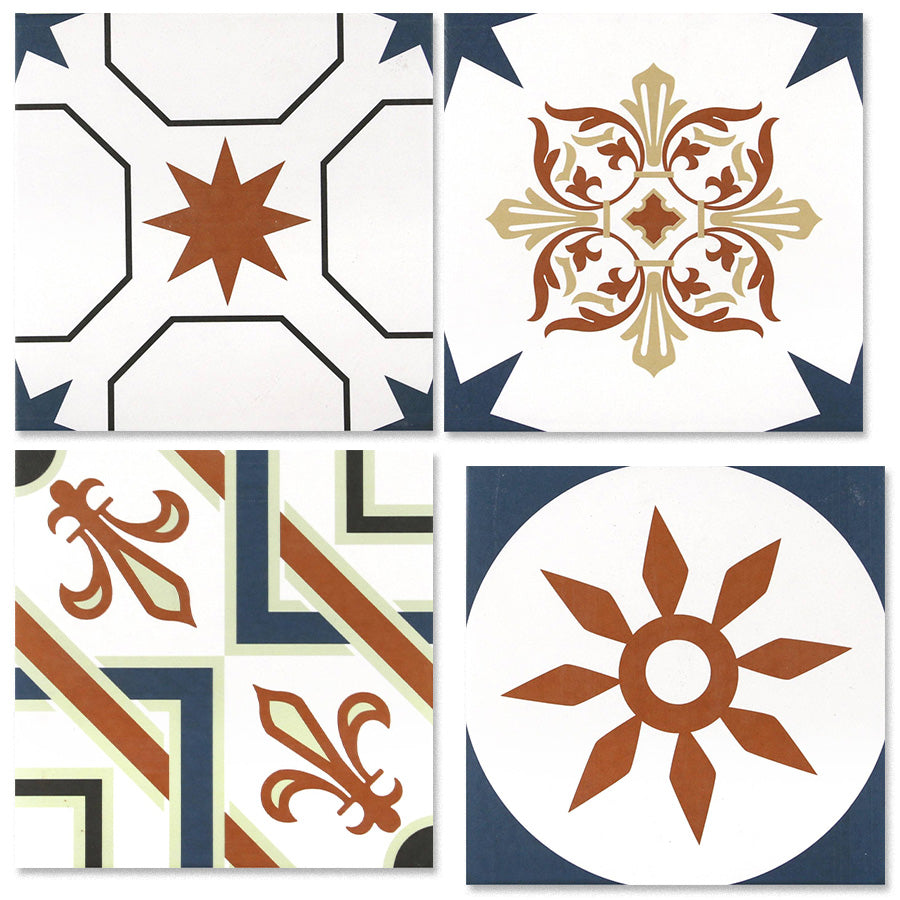 中國佛山瓷磚 China Foshan Tiles Encaustic Tiles 啞光地磚 牆磚 20110 花磚 裝飾磚 混裝發貨 隨機圖案 20×20cm