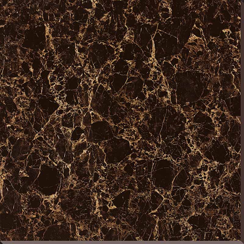 中國佛山磁磚 China Foshan Marble Tiles Glossy 大理石磁磚 連紋磁磚 地磚 牆磚 釉面磚 亮光面 深啡網6B6046 60×60cm