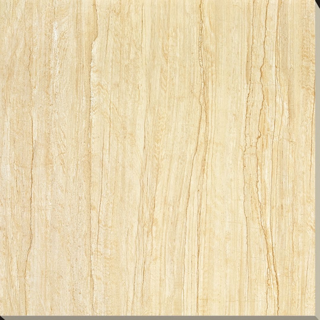 中國佛山磁磚 China Foshan Marble Tiles Glossy 大理石磁磚 連紋磁磚 地磚 牆磚 釉面磚 亮光面 米蘭洞石6B6035 60×60cm