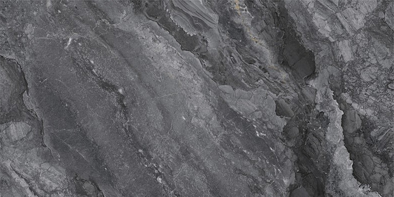 中國佛山瓷磚 China Foshan Marble Tiles Glossy 大理石瓷磚 連紋瓷磚 地磚 牆磚 釉面磚 亮光面 126E6141A布拉加深灰 60×120cm