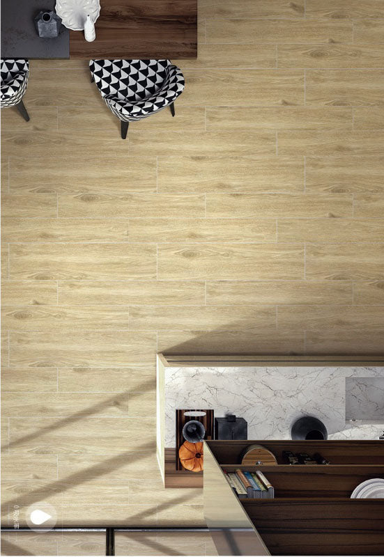 中國佛山磁磚 FOSHAN Tiles WK12209 木紋磚 Wood Grain Brick 地磚 啞光 20×120cm