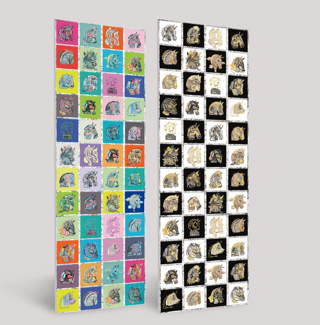 Art Tiles 藝術瓷磚 900x2700x9mm 駿馬棱鏡 藝術岩板 Sintered Stone 背景牆 Backdrop