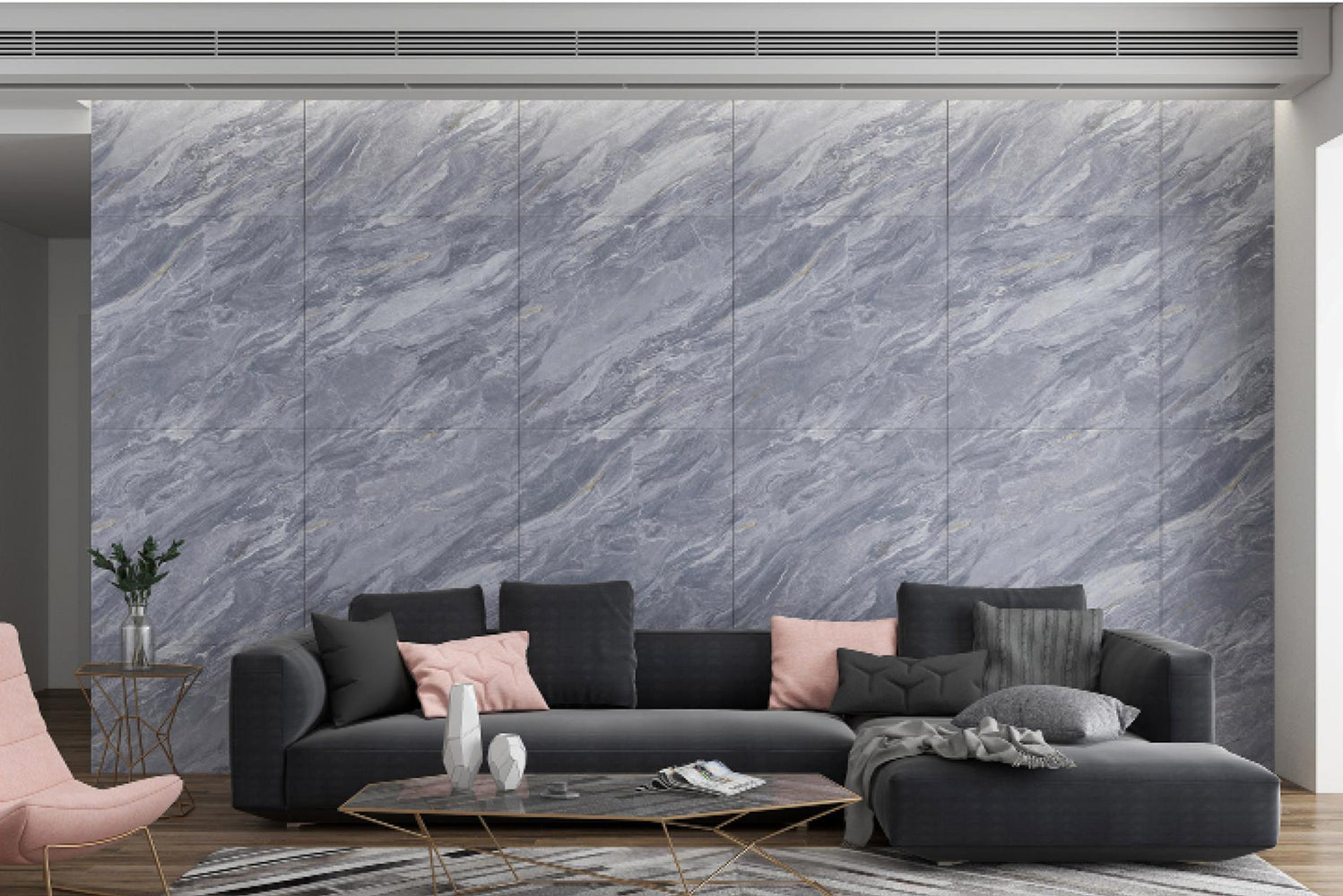 中國佛山瓷磚 China Foshan Marble Tiles Glossy 大理石瓷磚 連紋瓷磚 地磚 墻磚 釉面磚 亮光面 拉斐爾淺灰GTL81301 80×80cm