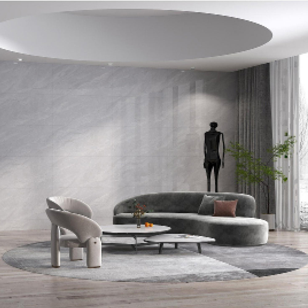 中國佛山瓷磚 China Foshan Marble Tiles Glossy 大理石瓷磚 連紋瓷磚 地磚 墻磚 釉面磚 亮光面 太平洋灰JM61206 60×120cm