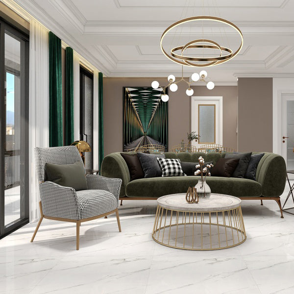 中國佛山瓷磚 China Foshan Marble Tiles Glossy 大理石瓷磚 連紋瓷磚 地磚 牆磚 釉面磚 8E8117 80×80cm