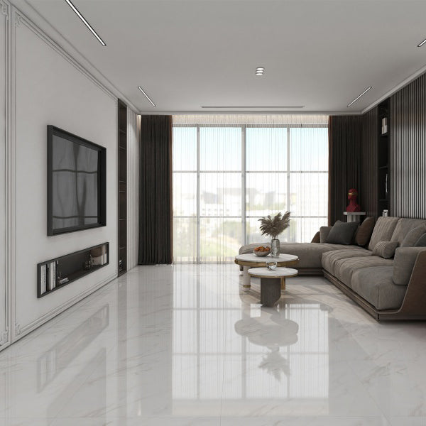 中國佛山瓷磚 China Foshan Marble Tiles Glossy 大理石瓷磚 連紋瓷磚 地磚 牆磚 釉面磚 8E8095 80×80cm