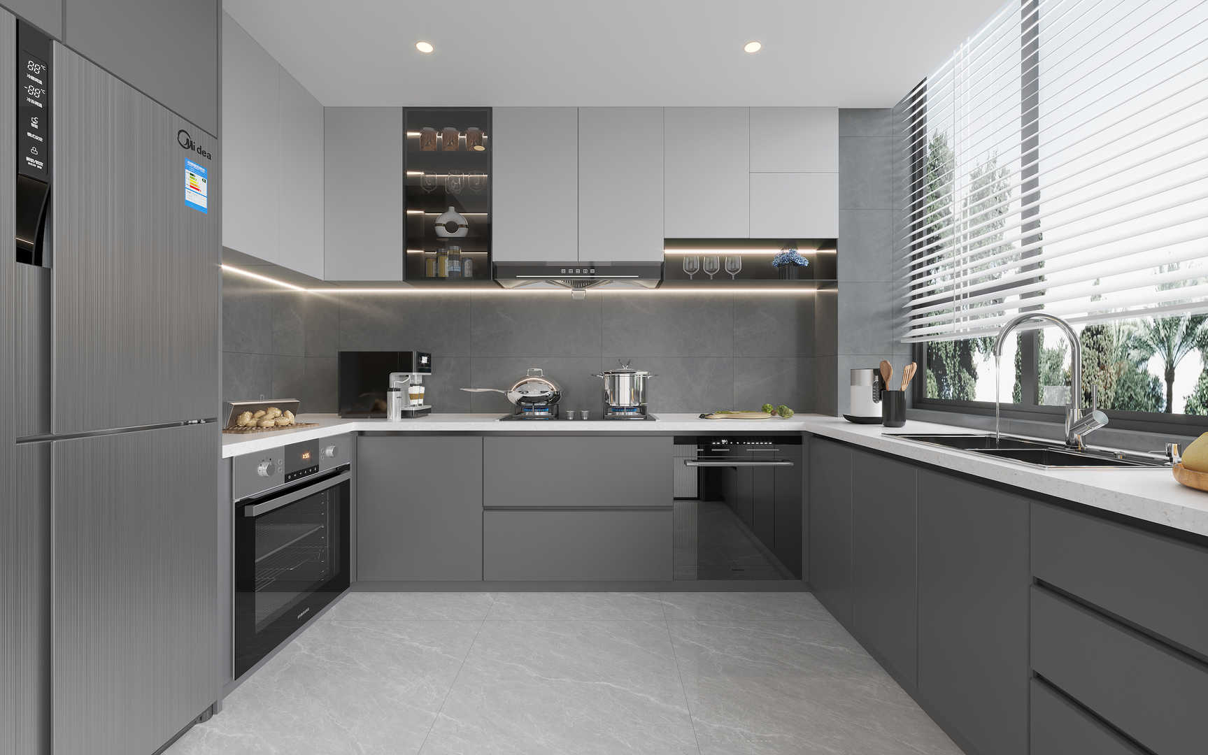 仿古磚 Rustic Tiles YM4818 布萊墨灰 40x80cm 中國佛山瓷磚 China Foshan Tiles 地磚 Floor Tiles 牆磚 Wall Tiles