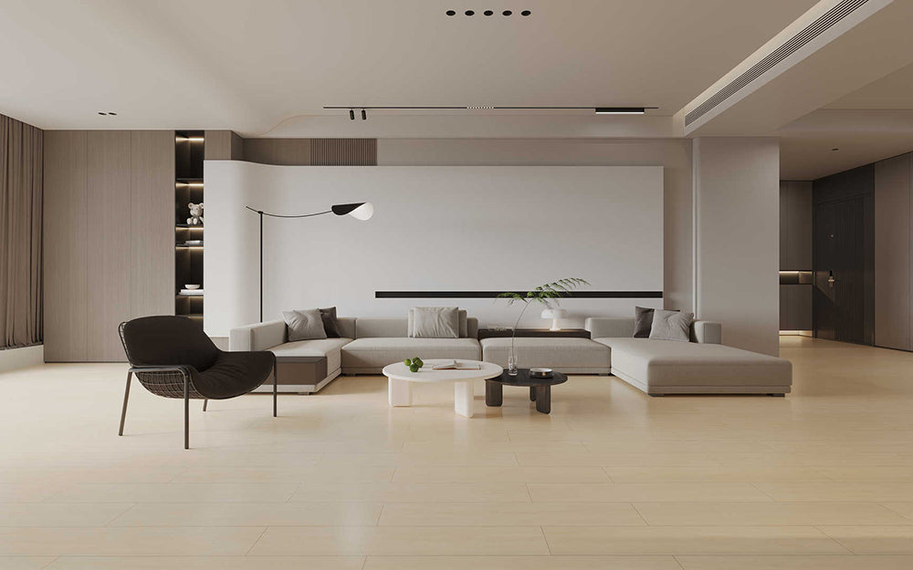 中國佛山磁磚 FOSHAN Tiles YM21037-J 木紋磚 Wood Grain Brick 地磚 奶油原木 20×100cm