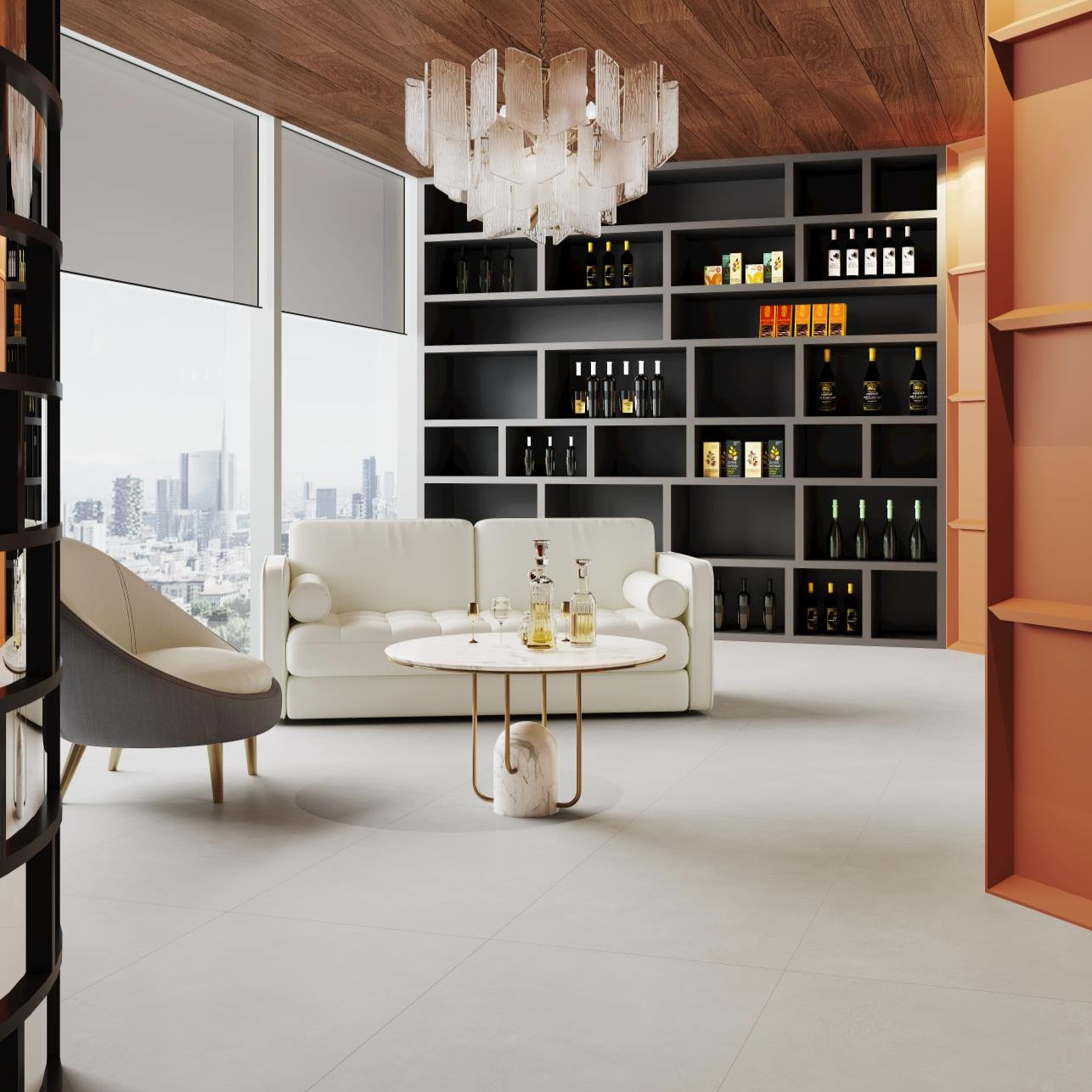 意大利設計磁磚 Italian Design Tiles 微水泥 淺灰 CX75022GY 75×150cm 地磚 牆磚 柔光磚 Dry grain and throw 半拋幹粒工藝 Dumb and soft face 啞柔面