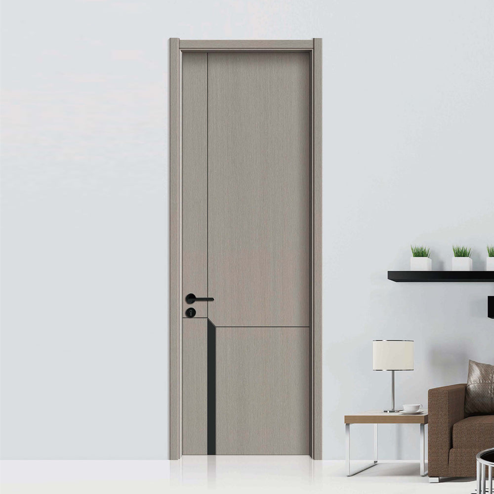 Carbon Crystal Wooden Doors (包木框和門鎖)雲霧淺灰(零度)LS-2232-A1 碳晶門 實木復合門 生態門 現代簡約風格 新西蘭松木門框 60mm