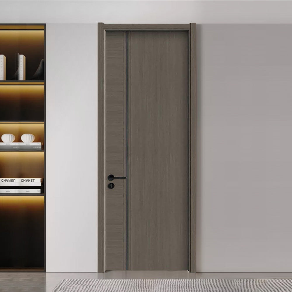 Carbon Crystal Wooden Doors (包木框和門鎖)清雅胡桃1號 LS-2303-1 風雅胡桃2號 LS-2303-2 碳晶門 實木復合門 生態門 現代簡約風格 新西蘭松木門框 60mm
