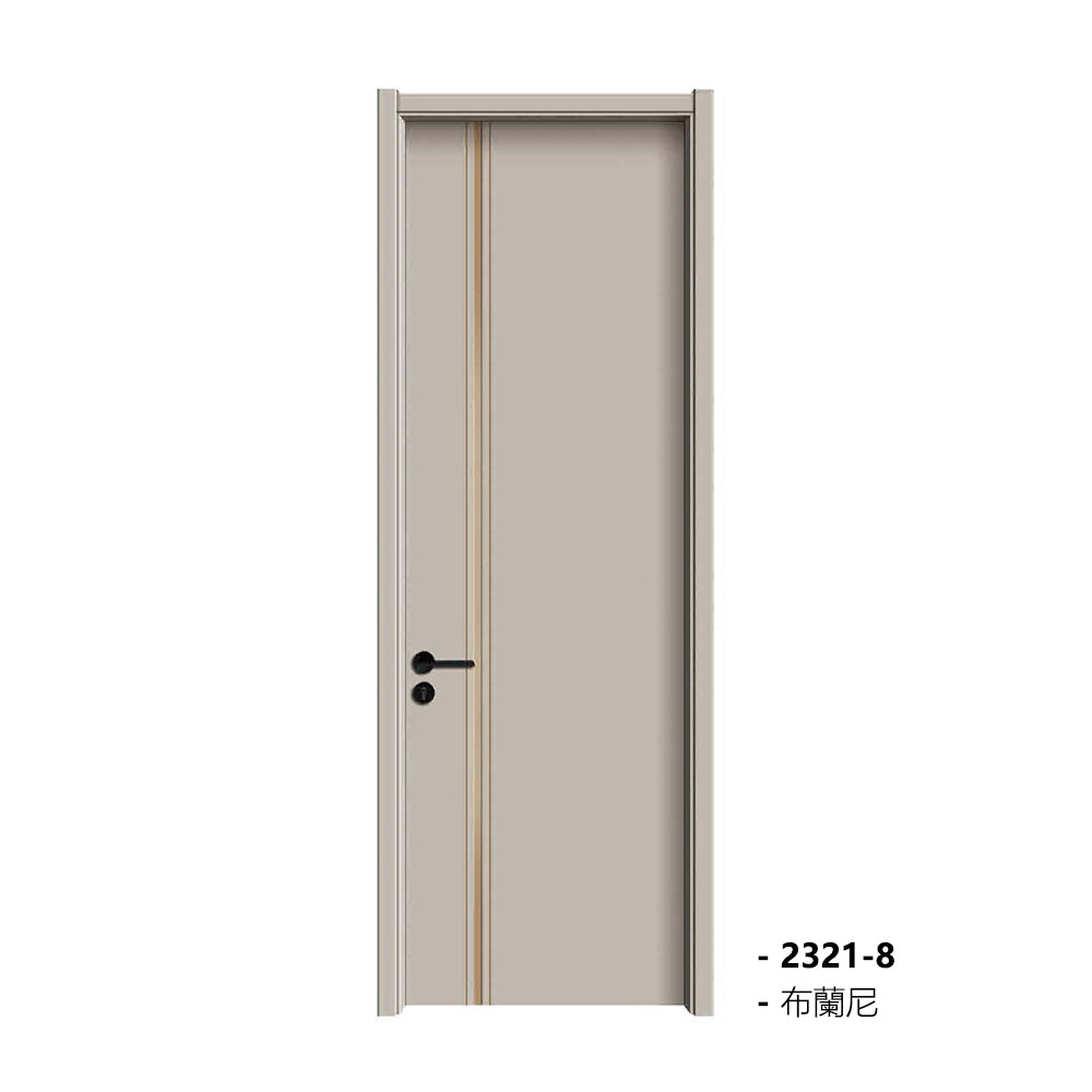 Carbon Crystal Wooden Doors (包木框和門鎖)布蘭尼 LS-2321-8 碳晶門 實木復合門 生態門 現代簡約風格 新西蘭松木門框 60mm