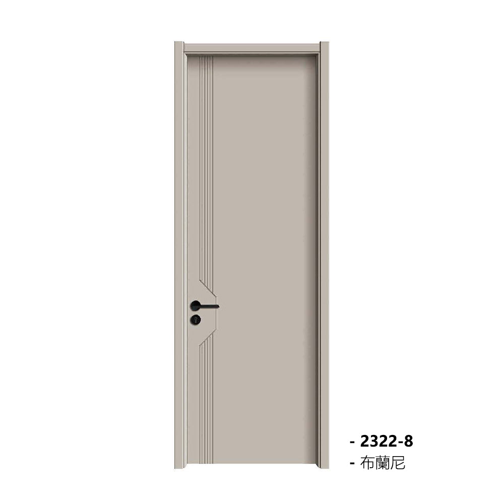 Carbon Crystal Wooden Doors (包木框和門鎖)布蘭尼 LS-2322-8 碳晶門 實木復合門 生態門 現代簡約風格 新西蘭松木門框 60mm