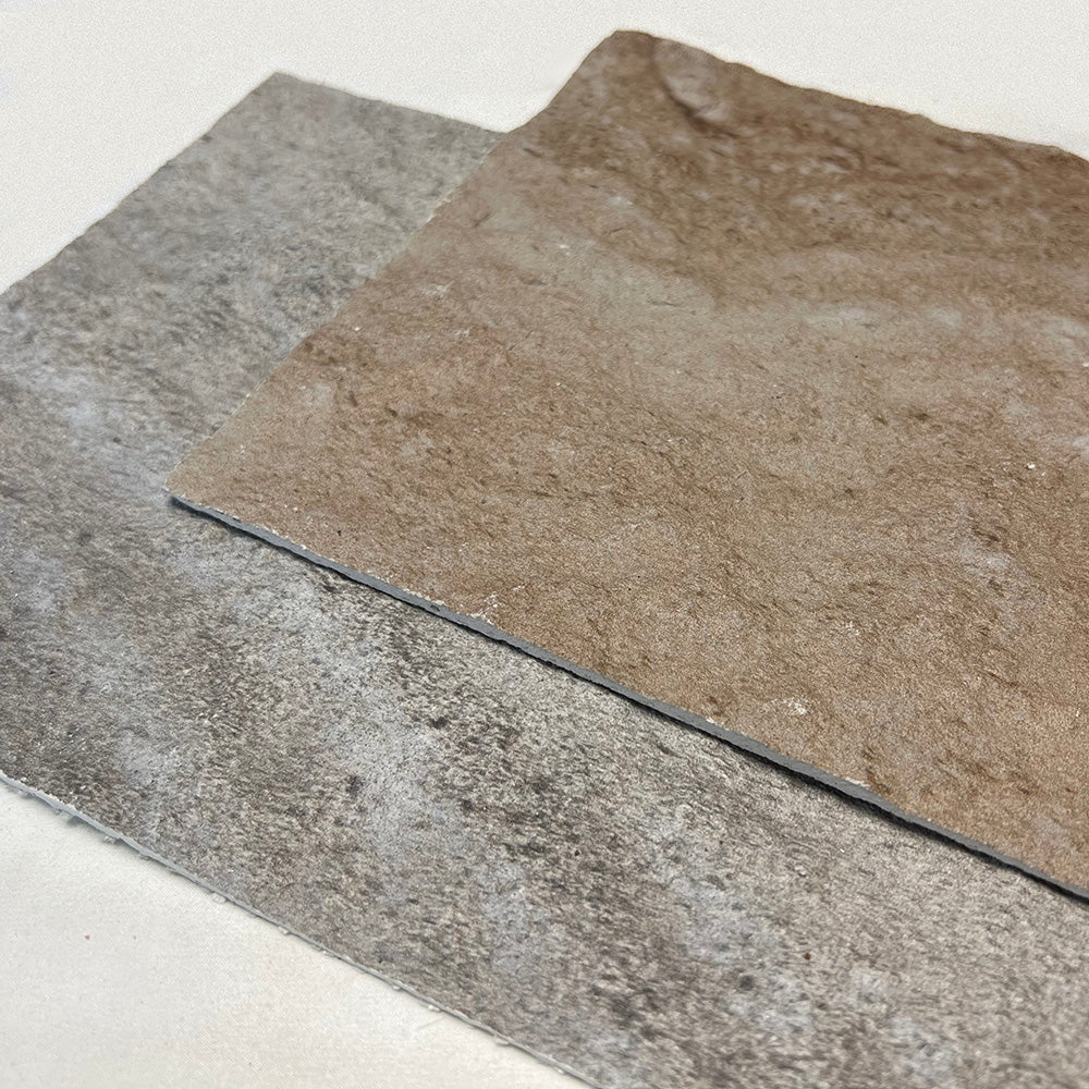 Flexible Stone 軟瓷 Veneer Sheet Interior and Exterior 柔性石材 真石質感 防水防潮 室內戶外可用 溪砂灰山岩120x60cm深灰色 MF00106124D棕黃色 MF00106122D