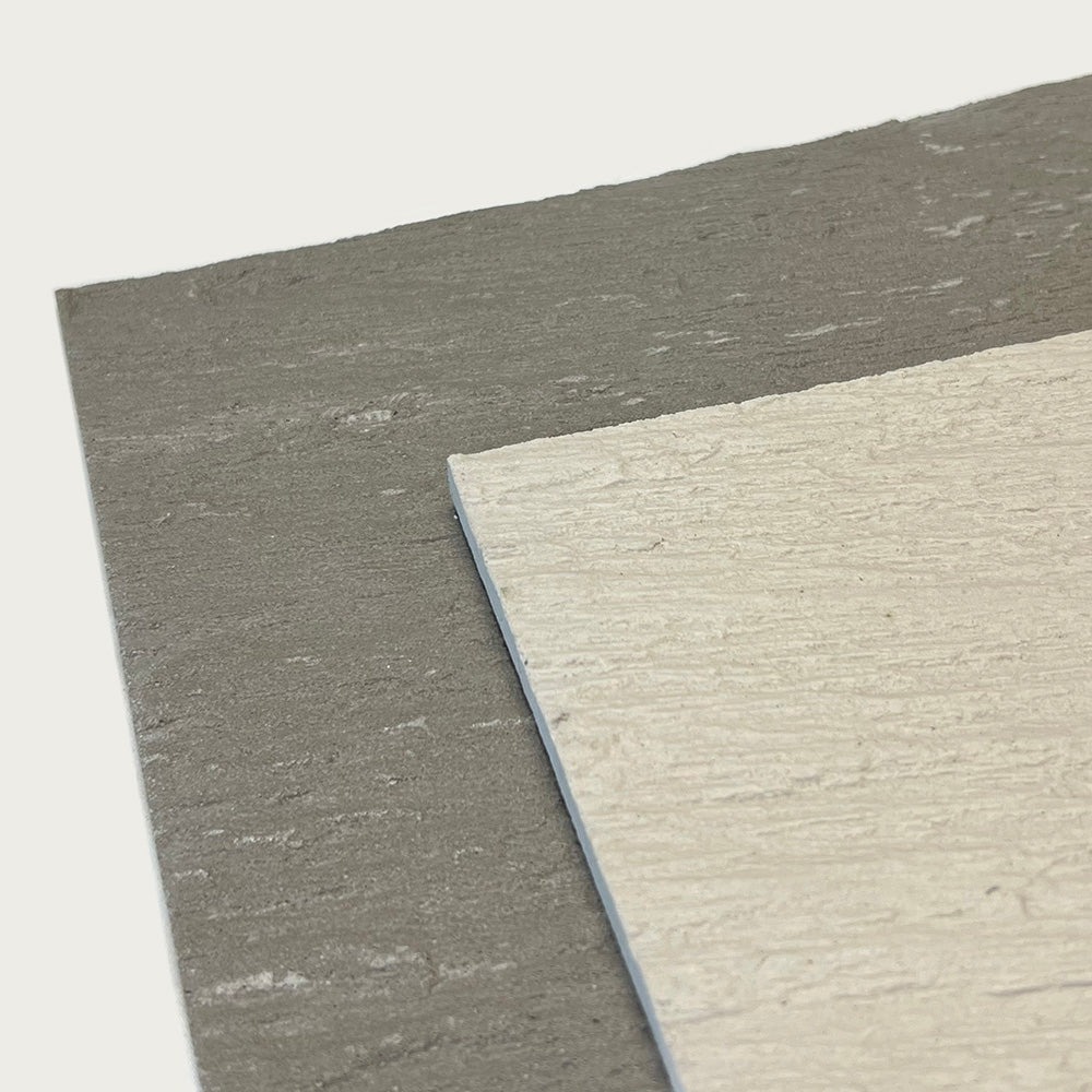 Flexible Stone 軟瓷 Veneer Sheet Interior and Exterior 柔性石材 真石質感 防水防潮 室內戶外可用 歲月石120x60cm中灰色038米白色052