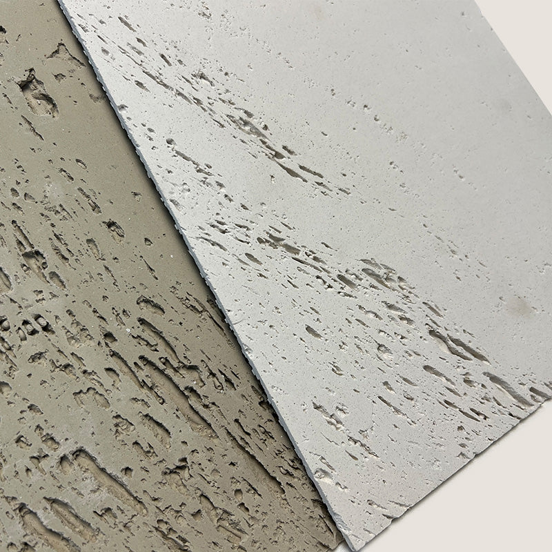 Flexible Stone 軟瓷 Veneer Sheet Interior and Exterior 柔性石材 真石質感 防水防潮 室內戶外可用 海洞石240x60cm漸變灰025052白色052