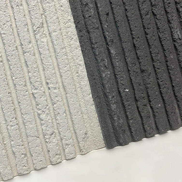 Flexible Stone 軟瓷 Veneer Sheet Interior and Exterior 柔性石材 真石質感 防水防潮 室內戶外可用 阡陌石280x58cm米白052深灰043