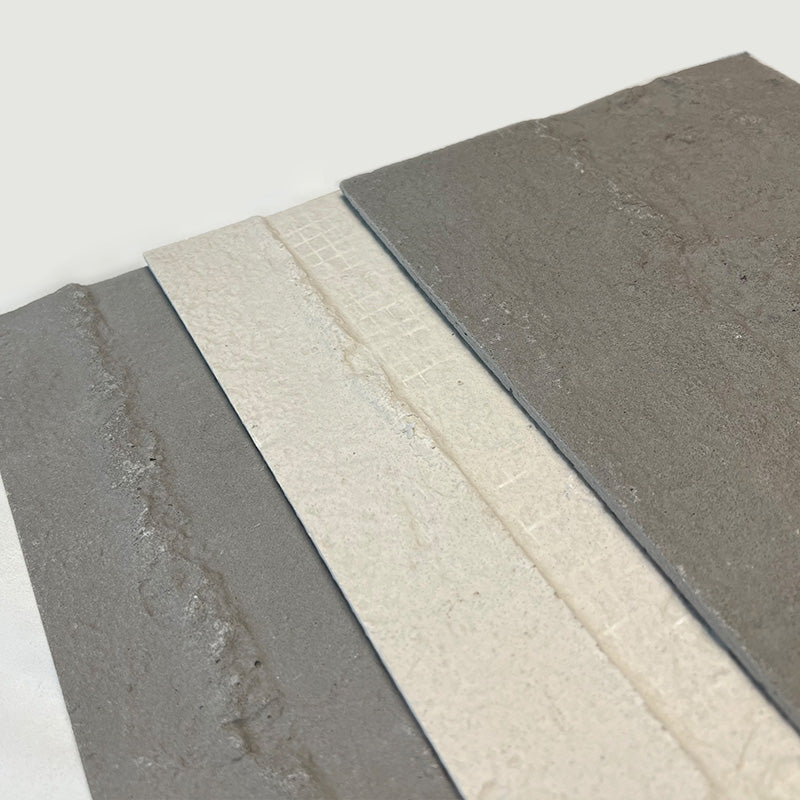Flexible Stone 軟瓷 Veneer Sheet Interior and Exterior 柔性石材 真石質感 防水防潮 室內戶外可用 水泥澆築板300x60cm 300x120cm淺灰031中灰038米白052