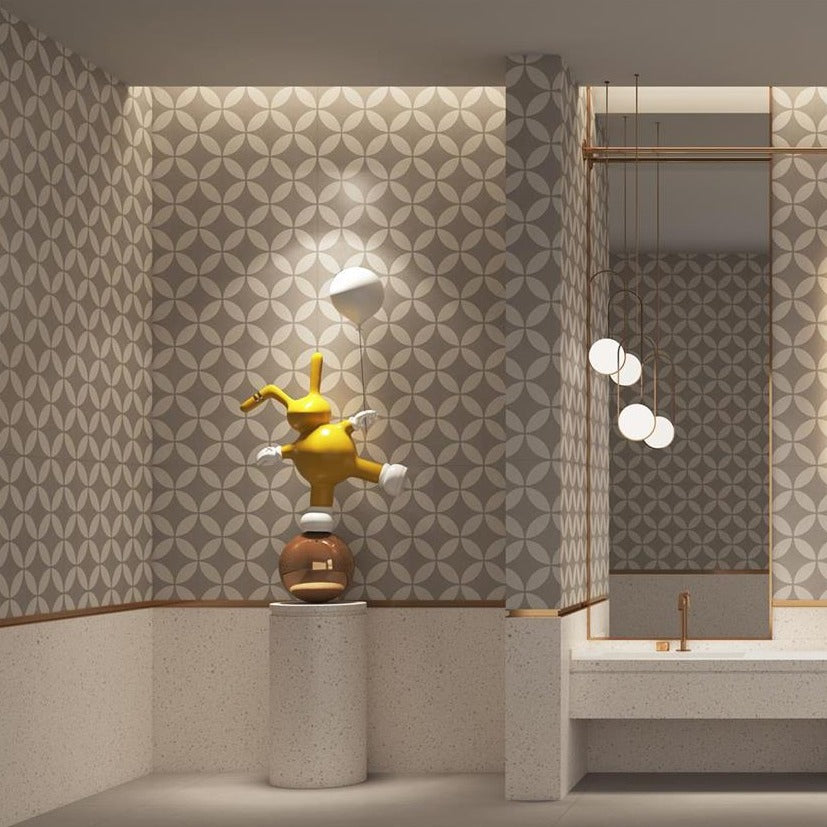 意大利設計磁磚 Italian Design Tiles 藝術花磚 SW7515H03 75×150cm 地磚 牆磚 柔光磚 Dry grain and throw 半拋幹粒工藝 Dumb and soft face 啞柔面
