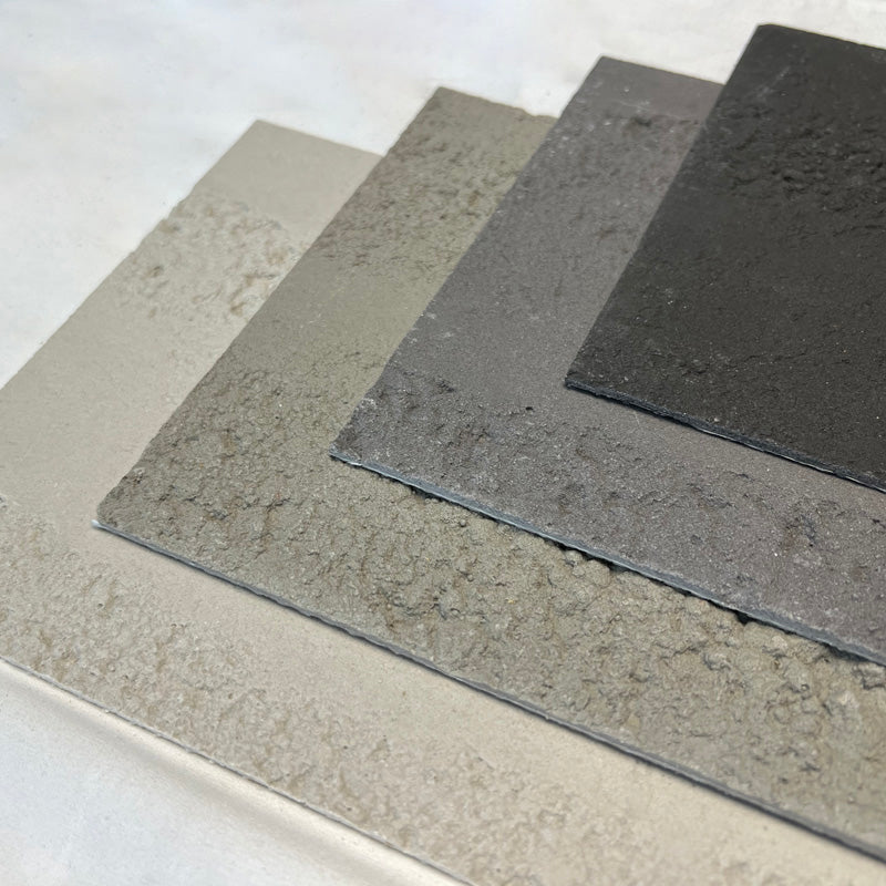 Flexible Stone 軟瓷 Veneer Sheet Interior and Exterior 柔性石材 真石質感 防水防潮 室內戶外可用 丹霞夯土240x58cm米白色052灰白色030淺灰色031深灰色043