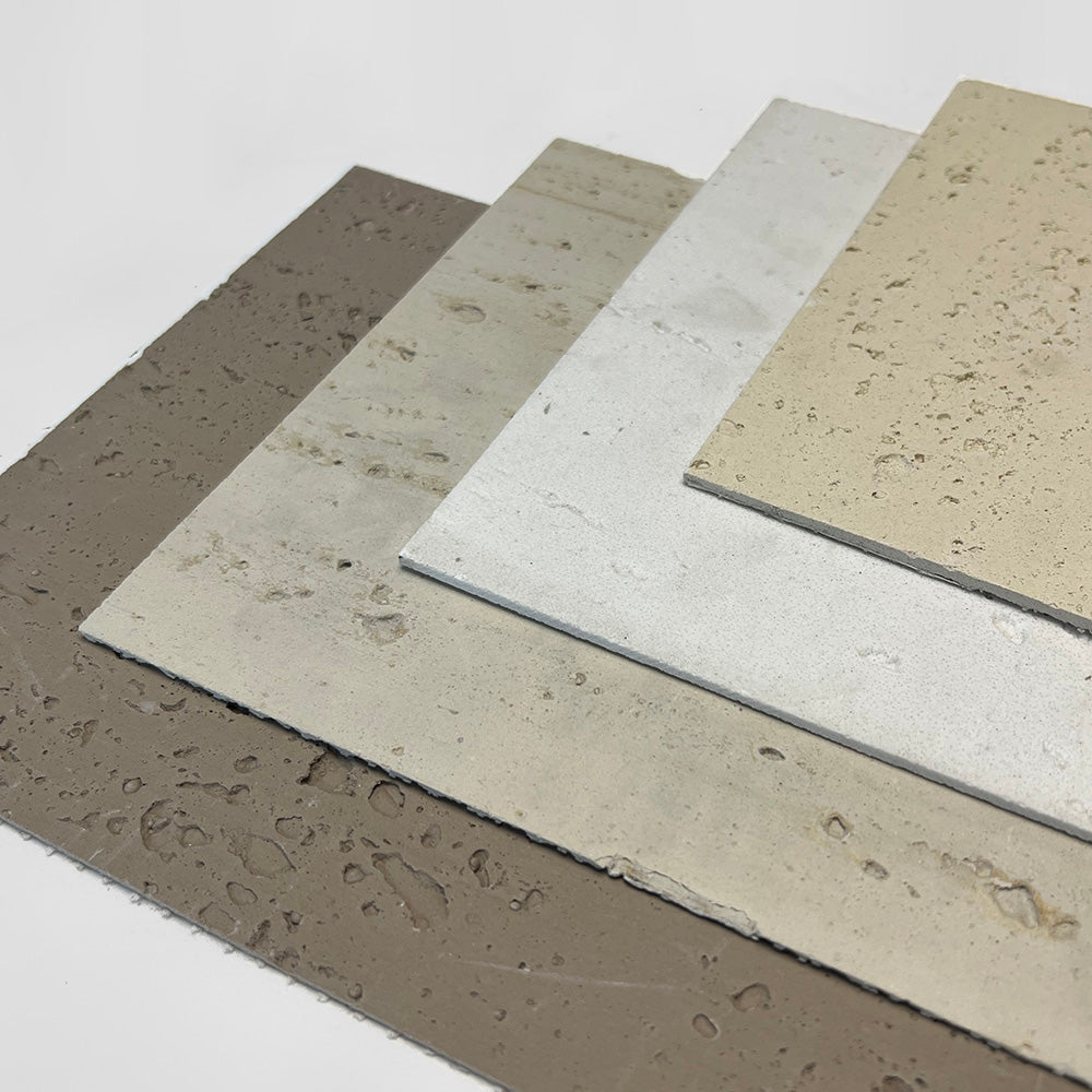 Flexible Stone 軟瓷 Veneer Sheet Interior and Exterior 柔性石材 真石質感 防水防潮 室內戶外可用 洞石120x60cm米白色052水泥色031Z黃色窯變色052053白金洞石052KZ