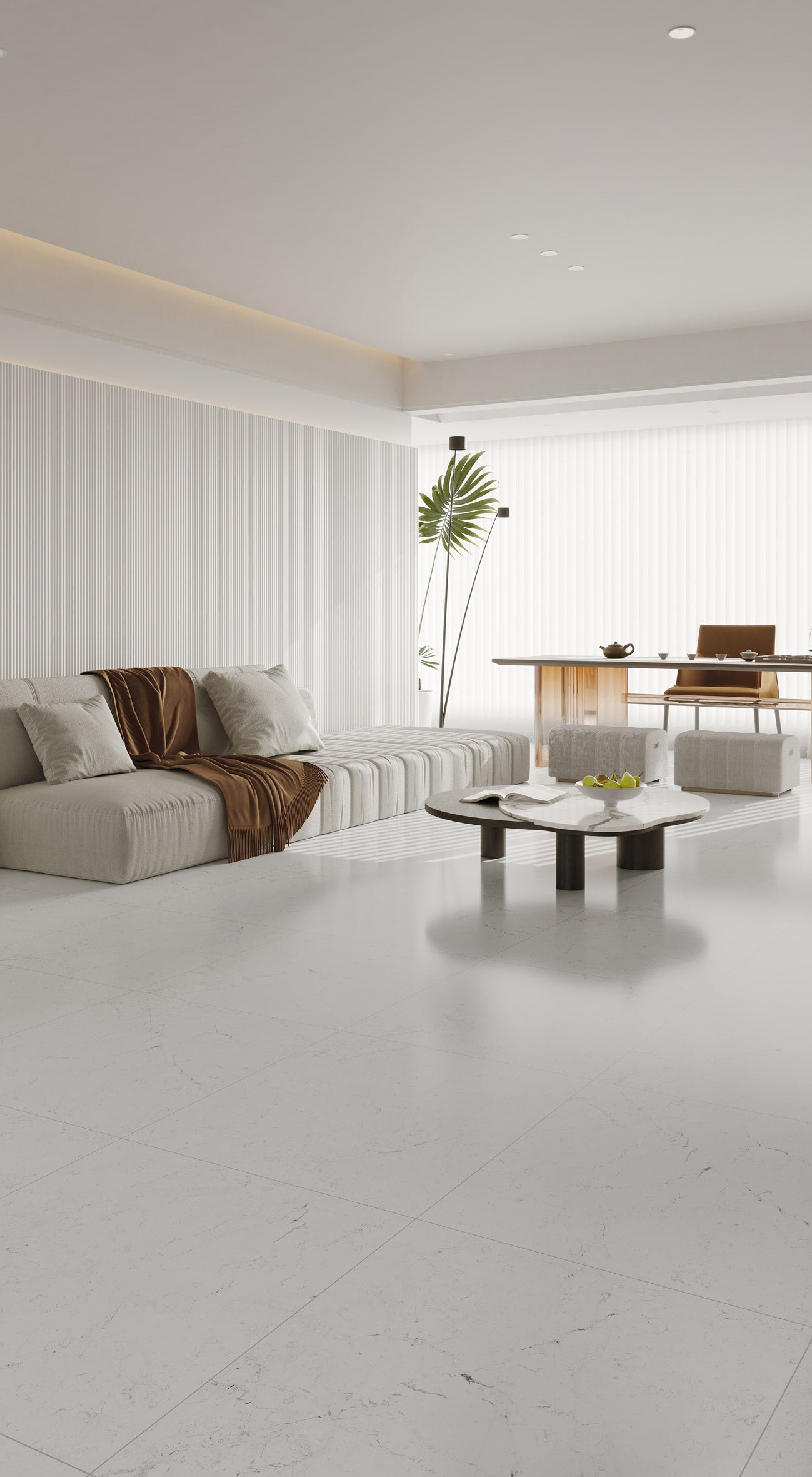 意大利設計磁磚 Italian Design Tiles 雲山泉 極光白 CX88Y01 80×80cm 地磚 牆磚 柔光磚 Ultra-fine dry grain 超細半拋幹粒工藝 Silky 丝滑面