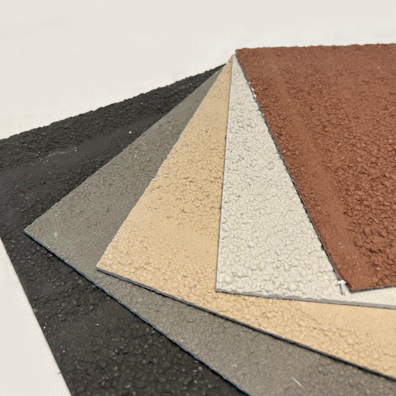 Flexible Stone 軟瓷 Veneer Sheet Interior and Exterior 柔性石材 真石質感 防水防潮 室內戶外可用 戈壁夯土300x120cm米白色052淺灰色031深灰色043土紅色122黃色054B