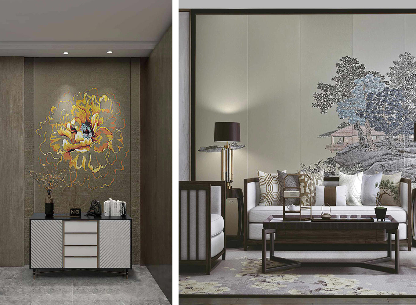 3D Leather Wall Panels 多彩刺繡 Customizable 可訂造尺寸 皮紋牆板 立體牆板 繡花牆板 透光牆板 藝術背景墻 皮紋格柵板 皮紋半圓板 環保PU皮材質