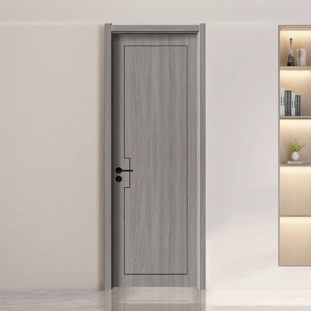 Carbon Crystal Wooden Doors (包木框和門鎖)莫蘭迪灰LS-6630 碳晶門 實木復合門 生態門 現代簡約風格 新西蘭松木門框 70mm