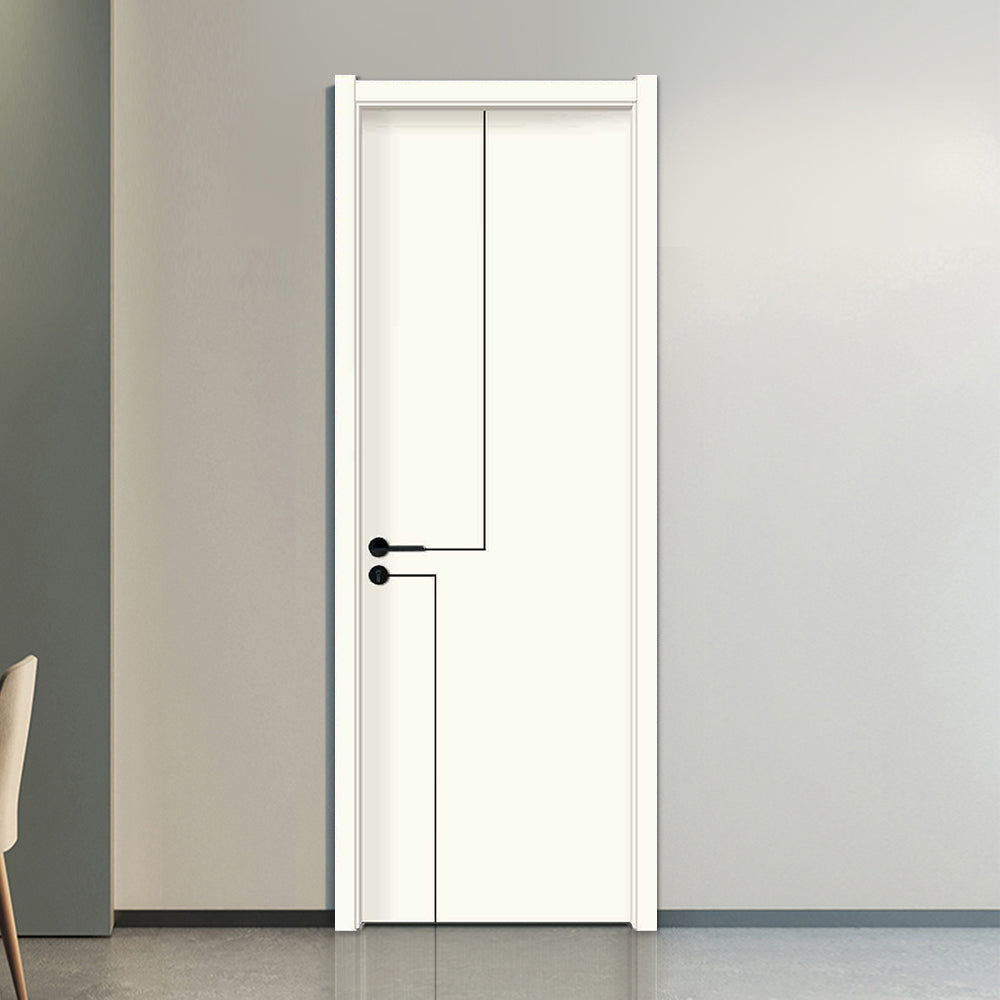 Carbon Crystal Wooden Doors (包木框和門鎖)瓷白 LS-6632 碳晶門 實木復合門 生態門 現代簡約風格 新西蘭松木門框 50mm