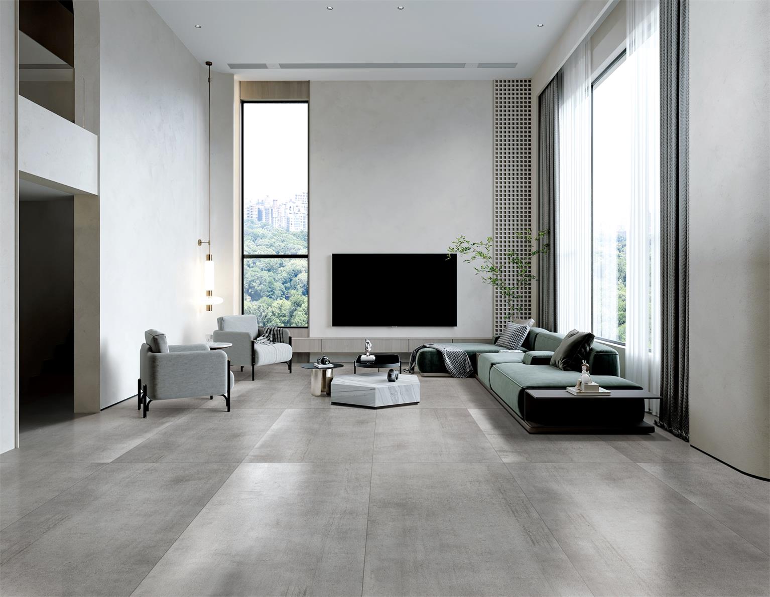 意大利設計磁磚 Italian Design Tiles 金屬質感 銀鏽 FS7515074GY 75×150cm 地磚 牆磚 柔光磚 Dry grain and throw 半拋幹粒工藝 Dumb and soft face 啞柔面